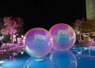 Colorful 2.0m PVC Inflatable Reflective Ball Christmas Mirror Sphere