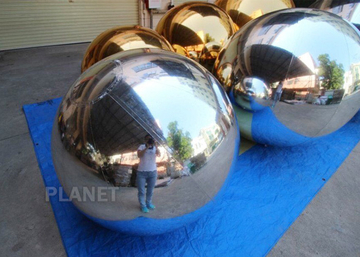 Silver Reflective Balloon Inflatable Floating Mirror Balls For Wedding Decoration