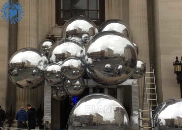 Silver 0.45m Inflatable Reflective Balloon For Wedding Party