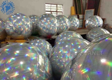 Airtight Double Layer Disco 8m Inflatable Chrome Ball