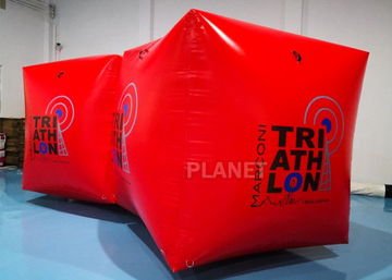 PVC Tarpaulin 1.5M Square Shape Inflatable Water Floating Buoy Cube With Logo triathlon swim buoys