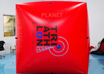 PVC Tarpaulin 1.5M Square Shape Inflatable Water Floating Buoy Cube With Logo triathlon swim buoys