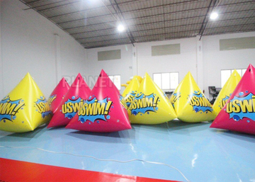 2.5m Inflatable Water Floating Marker buoys With Logo Yellow / Pink