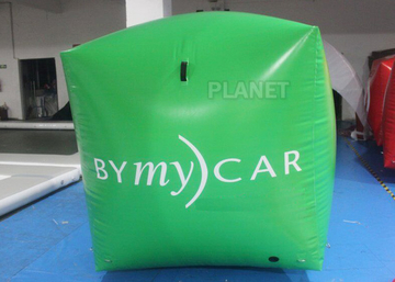 Green Square Shape Inflatable Race Marker Buoys For Swim Event EN71