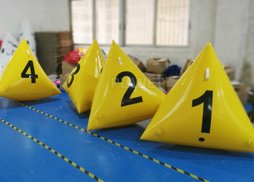 Advertising Waterproof Inflatable Marker Buoy Yellow Color 2 Years Warranty