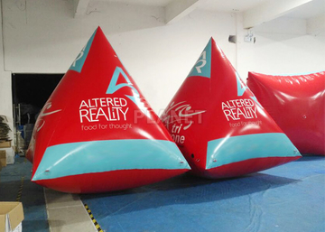 Safety Red Pyramid Inflatable Water Buoy Markers Customized Size EN14960 Approved