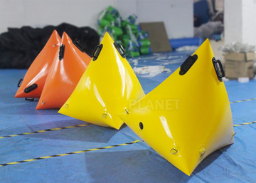 Colorful Sea Inflatable Marker Buoy Hot Air Welded Seams Stainless Fittings