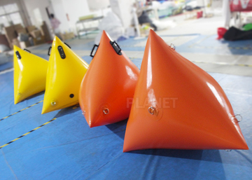 Colorful Sea Inflatable Marker Buoy Hot Air Welded Seams Stainless Fittings