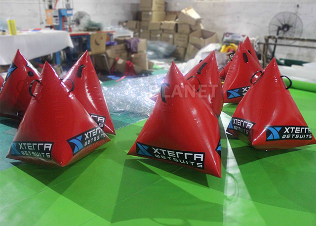 Safety Red Inflatable Marker Buoy 1M / 1.2M / 1.5M Size Easy Operation