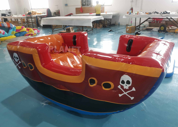 Air Sealing Inflatable Viking Seesaw Game, Fun Easy Inflatable Pirate Ship Seesaw For Kids