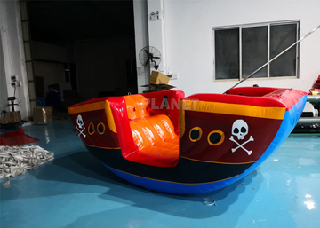 Air Sealing Inflatable Viking Seesaw Game, Fun Easy Inflatable Pirate Ship Seesaw For Kids