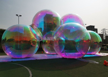 Multicolor Inflatable Mirror Sphere Balloon For Christmas Decoration
