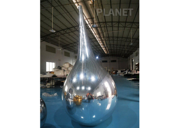 Reflective Inflatable Mirror Ball Water Drop Shaped Customized Size