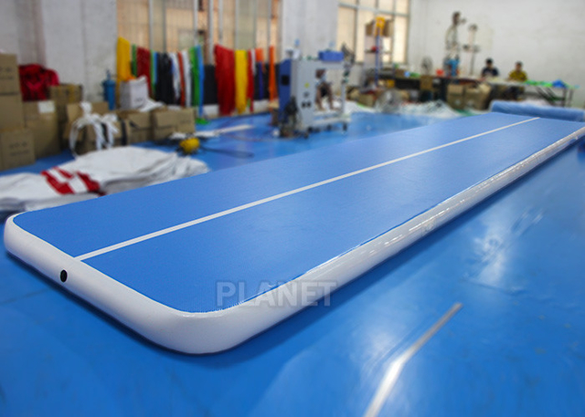 Flexible Inflatable Air Track Gymnastic Blue Surface Mattress For Sport